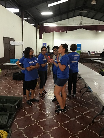 volunteers talking to each other